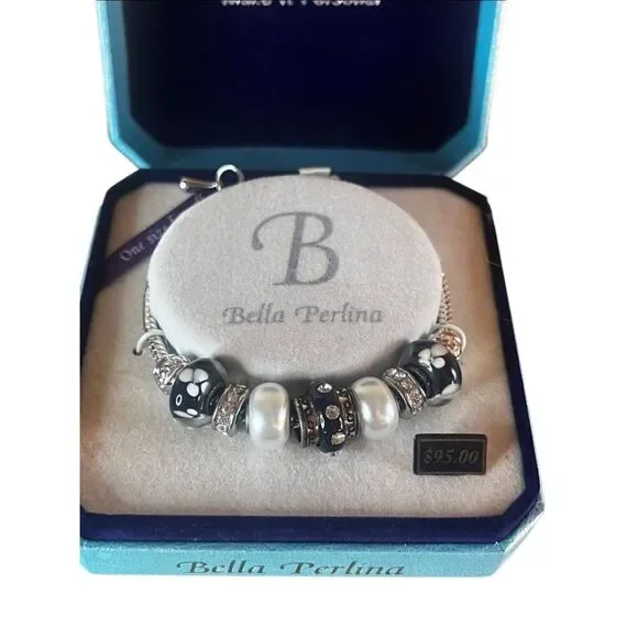 Bella Perlina Silver Tone Charm Bracelet - Picture 2 of 5